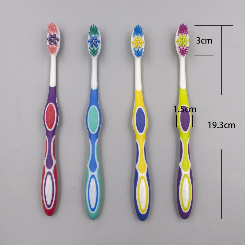 Cepillo de dientes con masaje de goma Flower-ish